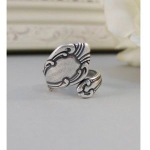 Ring Silver ring vintage antique spoon ring silver boho hippie